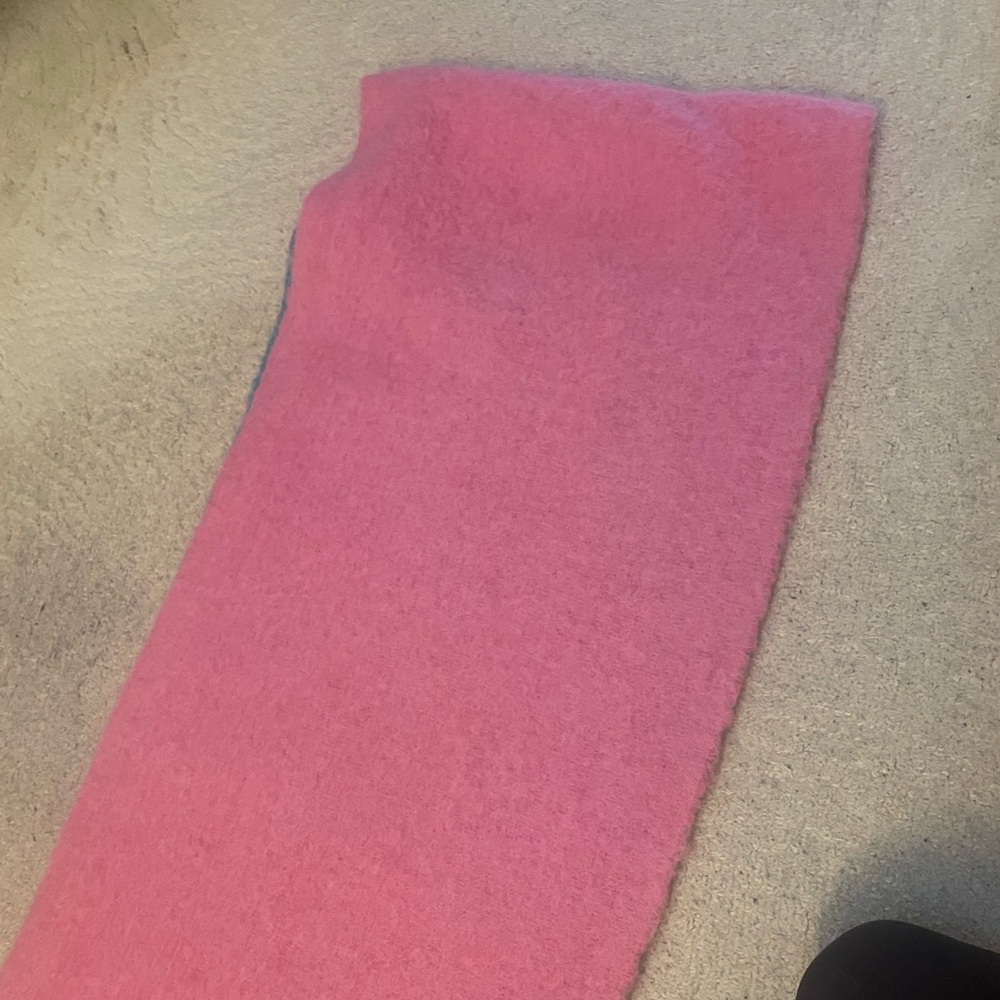 Acne Studies Pink And Green Kelow Dye Scarf View 6